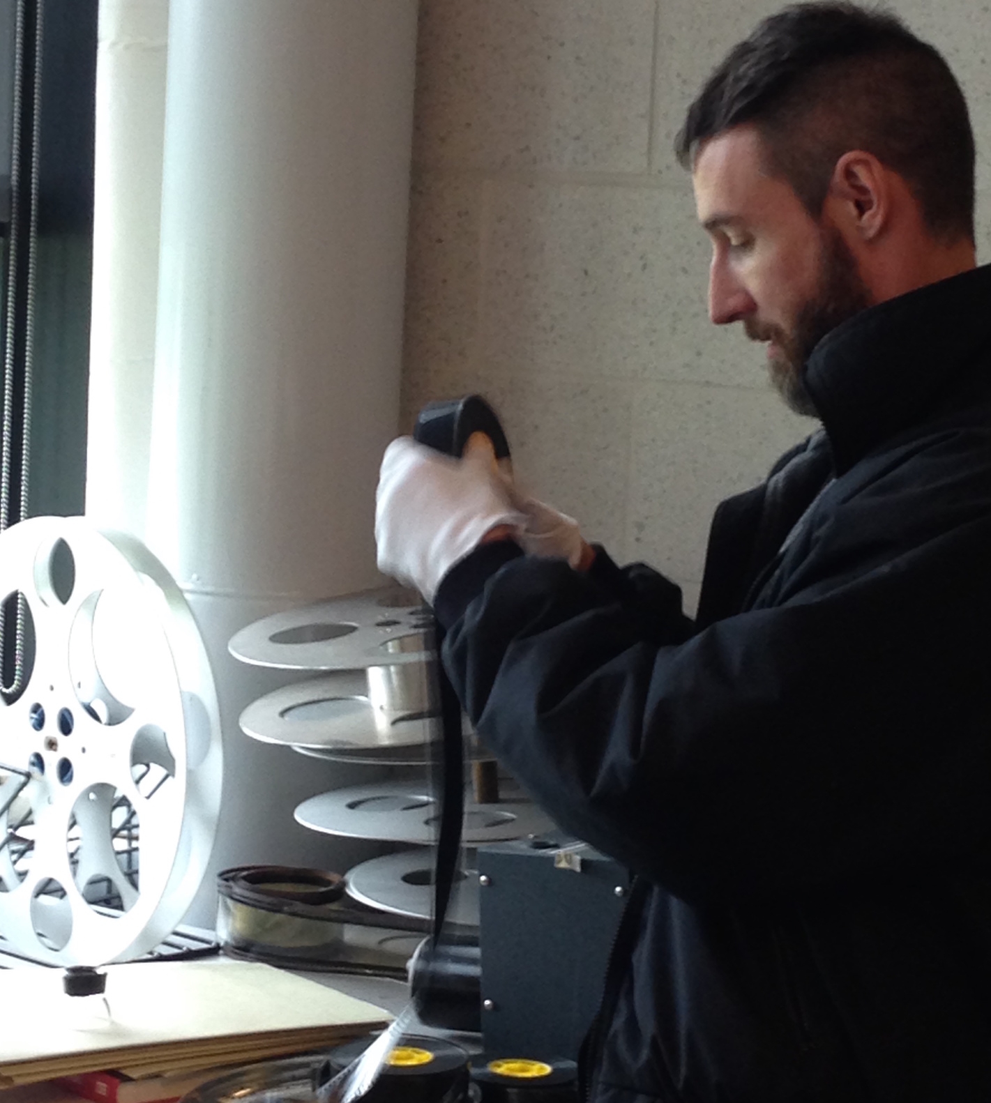 Former HFPA grant recipient Karl McCool at the Museum of Modern Art's Film Preservation Center in Hamlin, PA, Summer 2014